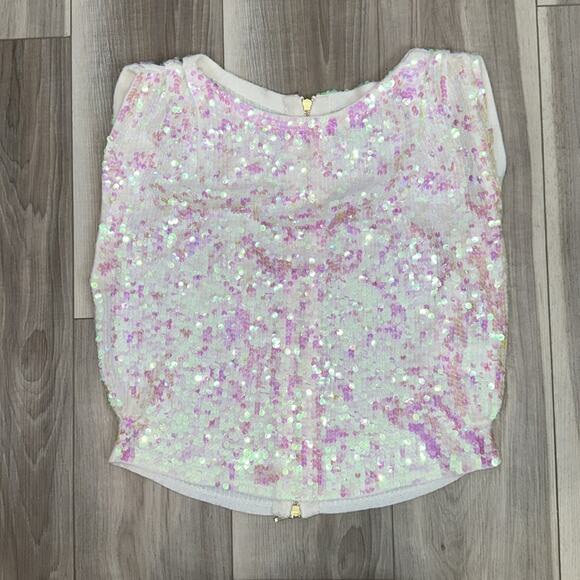 Anthropologie pilcro sequin cashmere wool sweater top size medium - Picture 6 of 7